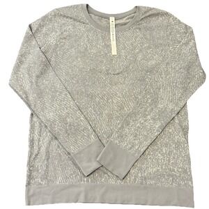 Lululemon Swiftly Breathe LS *Silverescent Size 8 FFRG/VPOR 50514